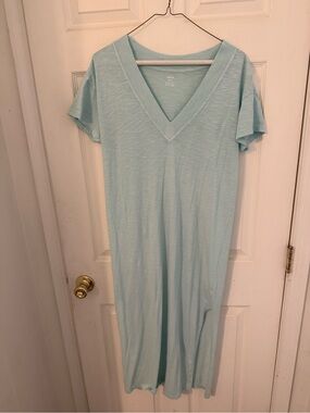 aerie Pale Blue V-Neck Midi shirt Dress